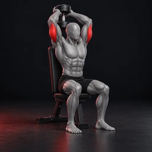 Dumbbell Overhead Triceps Extension nasıl yapılır