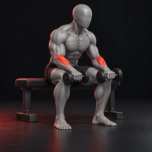 Seated Dumbbell Reverse Wrist Curl nasıl yapılır